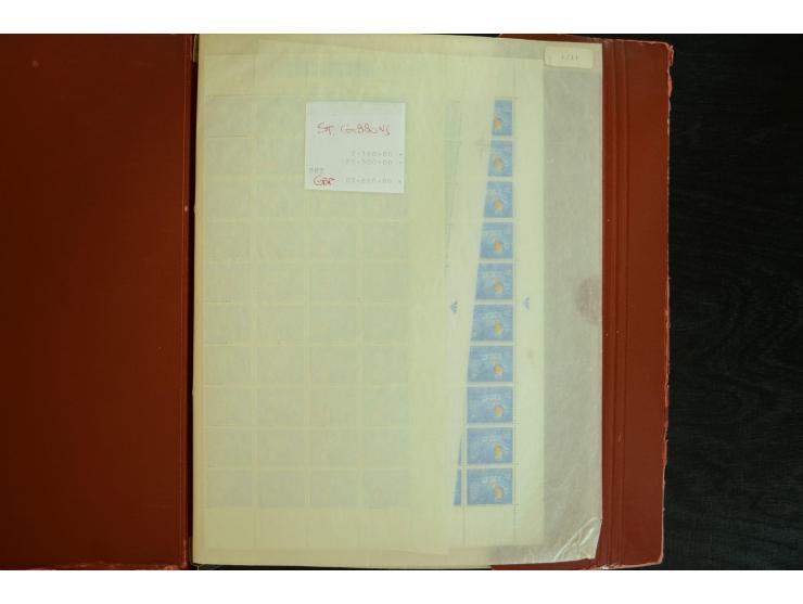 1961/71, postfrischer Bestand in Bogen und Bogenteilen (SG nach Angabe des Einlieferers ca. £ 27.600,-)