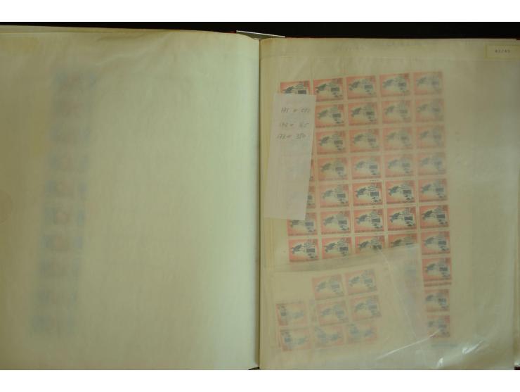 1961/71, postfrischer Bestand in Bogen und Bogenteilen (SG nach Angabe des Einlieferers ca. £ 27.600,-)