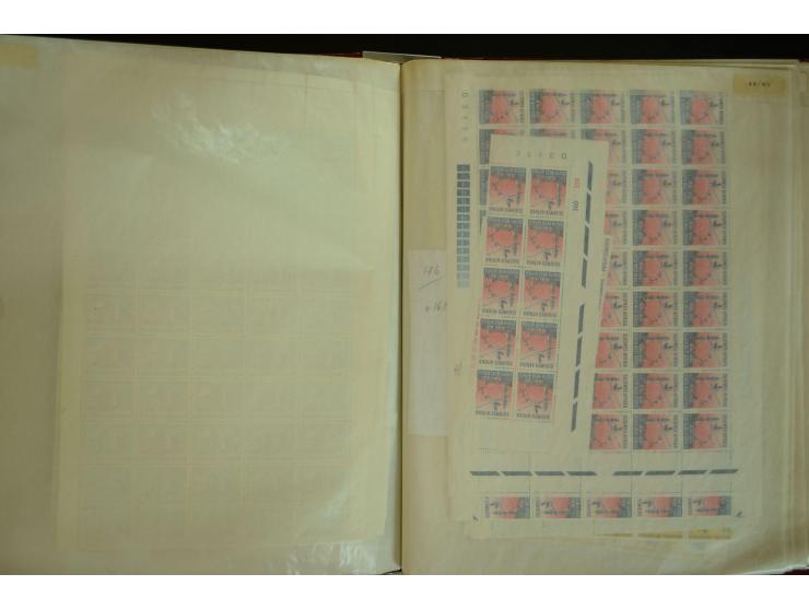 1961/71, postfrischer Bestand in Bogen und Bogenteilen (SG nach Angabe des Einlieferers ca. £ 27.600,-)