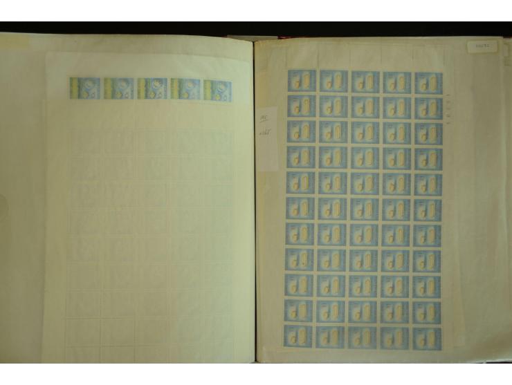 1961/71, postfrischer Bestand in Bogen und Bogenteilen (SG nach Angabe des Einlieferers ca. £ 27.600,-)