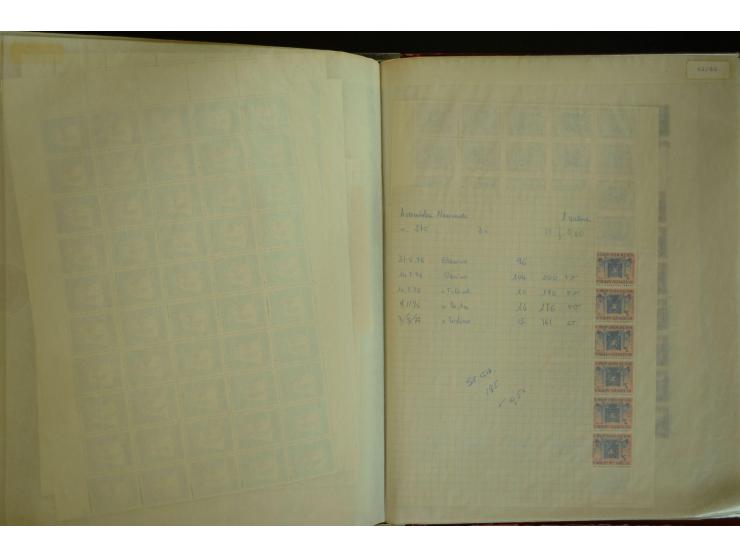 1961/71, postfrischer Bestand in Bogen und Bogenteilen (SG nach Angabe des Einlieferers ca. £ 27.600,-)