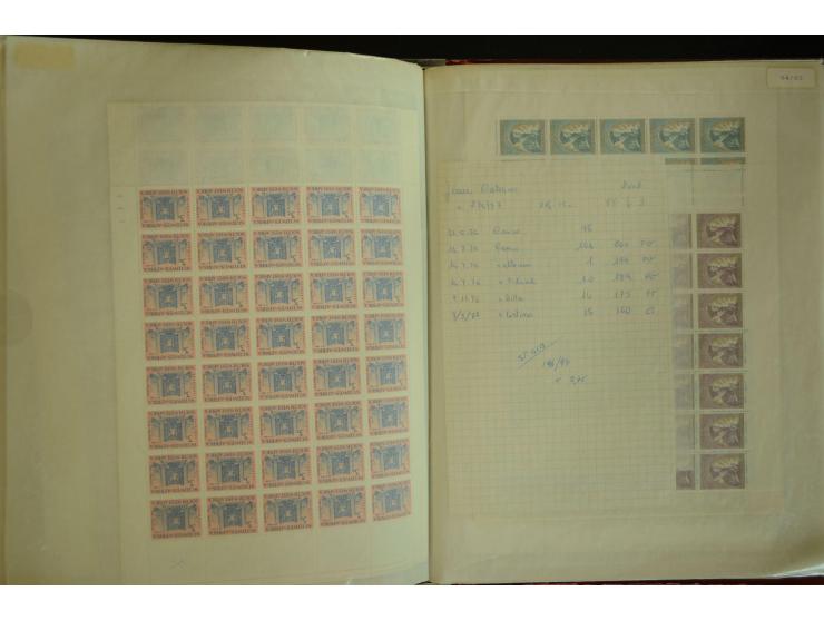 1961/71, postfrischer Bestand in Bogen und Bogenteilen (SG nach Angabe des Einlieferers ca. £ 27.600,-)
