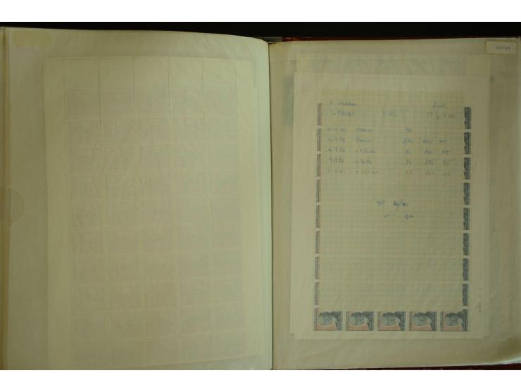 1961/71, postfrischer Bestand in Bogen und Bogenteilen (SG nach Angabe des Einlieferers ca. £ 27.600,-)