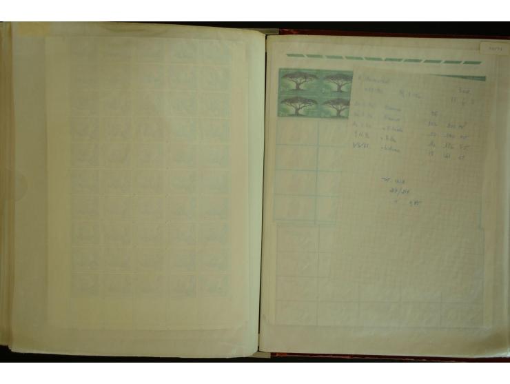 1961/71, postfrischer Bestand in Bogen und Bogenteilen (SG nach Angabe des Einlieferers ca. £ 27.600,-)