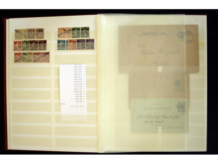 1918/69, postfrischer, ungebrauchter und gestempelter Bestand mit u.a. Mi.-Nr. 169-73 (4), 176-85 (4er-Blocks), 200-11 (4er-B