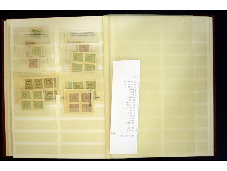 1918/69, postfrischer, ungebrauchter und gestempelter Bestand mit u.a. Mi.-Nr. 169-73 (4), 176-85 (4er-Blocks), 200-11 (4er-B