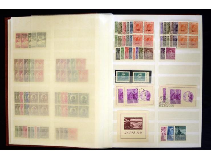 1918/69, postfrischer, ungebrauchter und gestempelter Bestand mit u.a. Mi.-Nr. 169-73 (4), 176-85 (4er-Blocks), 200-11 (4er-B