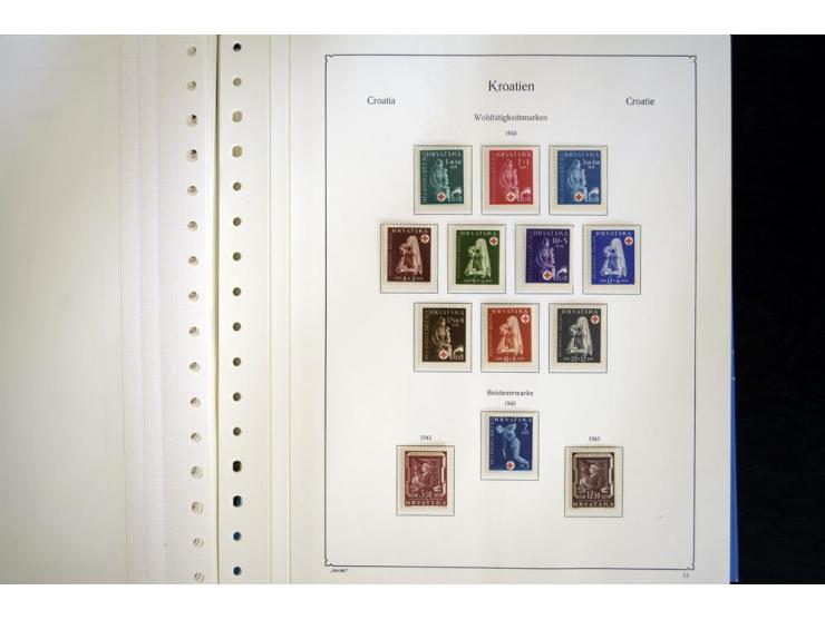 1941/45, postfrischer, ungebrauchter und gestempelter Bestand mit Sammlungen und Doubletten, dabei Mi.-Nr. 24-38 (jugoslawisc