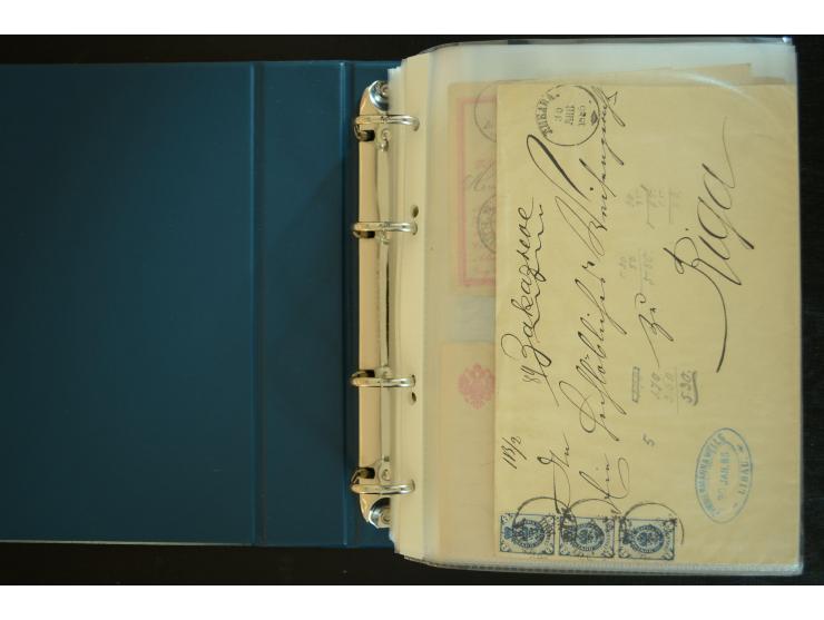 1728/1919(ca.), RIGA, umfangreiche nd hochinteressante Sammlung mit über 250 Briefe sowie Karten und Ganzsachen, dabei ein gu