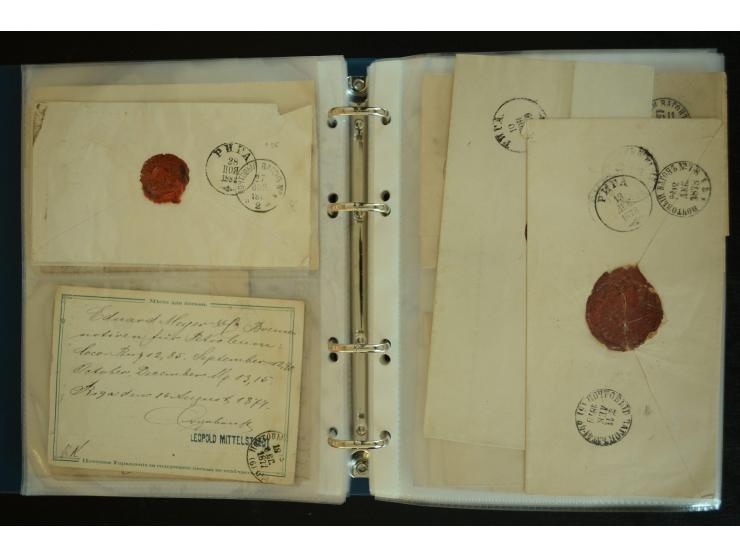 1728/1919(ca.), RIGA, umfangreiche nd hochinteressante Sammlung mit über 250 Briefe sowie Karten und Ganzsachen, dabei ein gu