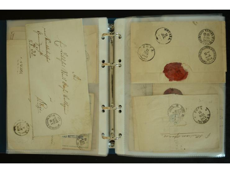 1728/1919(ca.), RIGA, umfangreiche nd hochinteressante Sammlung mit über 250 Briefe sowie Karten und Ganzsachen, dabei ein gu