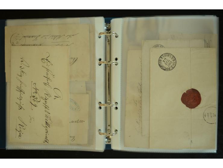1728/1919(ca.), RIGA, umfangreiche nd hochinteressante Sammlung mit über 250 Briefe sowie Karten und Ganzsachen, dabei ein gu