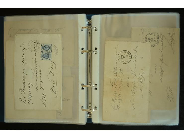 1728/1919(ca.), RIGA, umfangreiche nd hochinteressante Sammlung mit über 250 Briefe sowie Karten und Ganzsachen, dabei ein gu