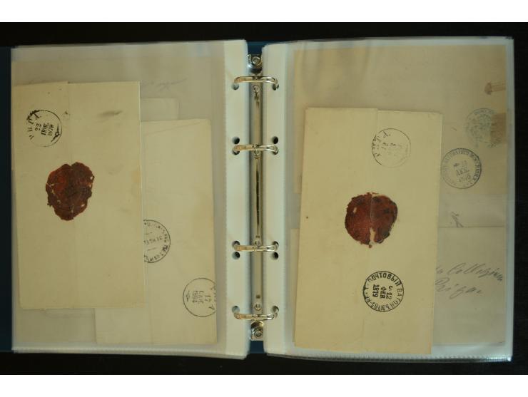 1728/1919(ca.), RIGA, umfangreiche nd hochinteressante Sammlung mit über 250 Briefe sowie Karten und Ganzsachen, dabei ein gu