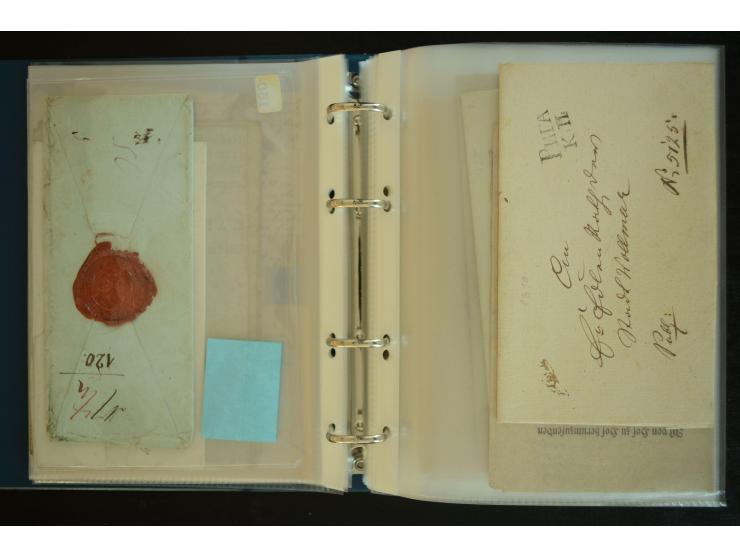 1728/1919(ca.), RIGA, umfangreiche nd hochinteressante Sammlung mit über 250 Briefe sowie Karten und Ganzsachen, dabei ein gu