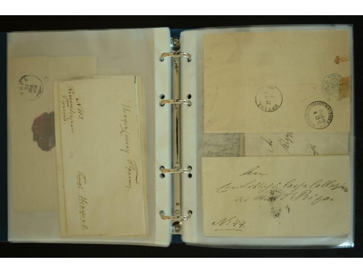 1728/1919(ca.), RIGA, umfangreiche nd hochinteressante Sammlung mit über 250 Briefe sowie Karten und Ganzsachen, dabei ein gu