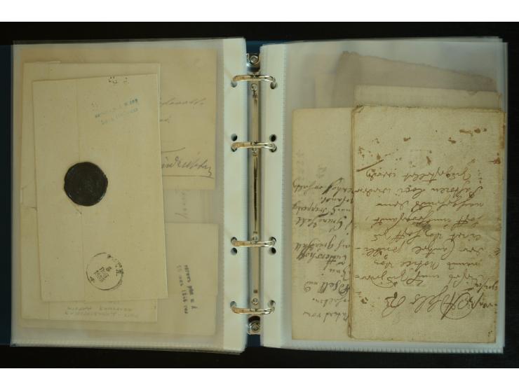 1728/1919(ca.), RIGA, umfangreiche nd hochinteressante Sammlung mit über 250 Briefe sowie Karten und Ganzsachen, dabei ein gu
