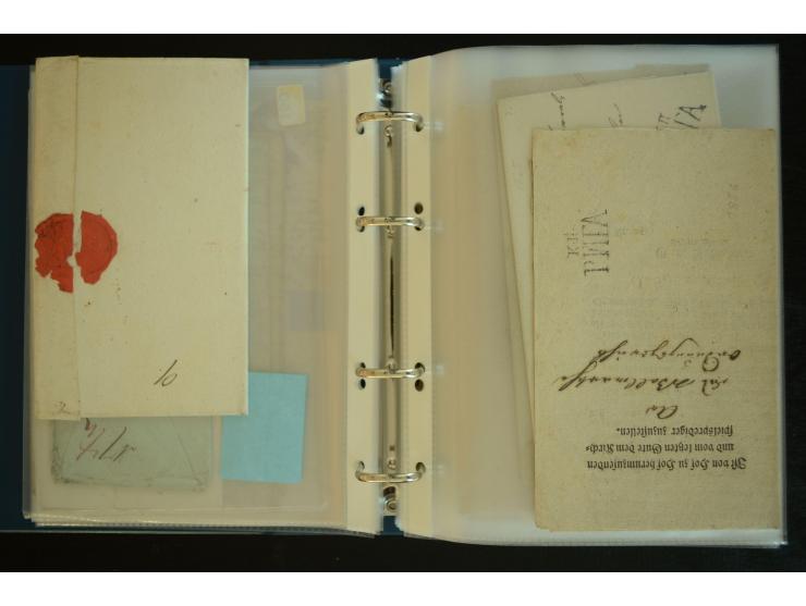 1728/1919(ca.), RIGA, umfangreiche nd hochinteressante Sammlung mit über 250 Briefe sowie Karten und Ganzsachen, dabei ein gu
