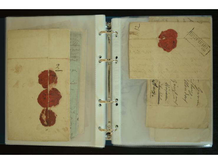 1728/1919(ca.), RIGA, umfangreiche nd hochinteressante Sammlung mit über 250 Briefe sowie Karten und Ganzsachen, dabei ein gu