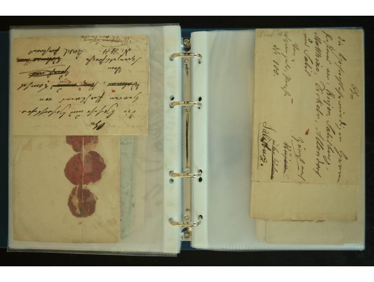 1728/1919(ca.), RIGA, umfangreiche nd hochinteressante Sammlung mit über 250 Briefe sowie Karten und Ganzsachen, dabei ein gu