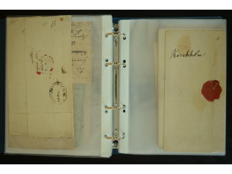 1728/1919(ca.), RIGA, umfangreiche nd hochinteressante Sammlung mit über 250 Briefe sowie Karten und Ganzsachen, dabei ein gu