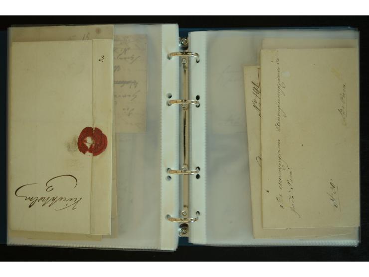 1728/1919(ca.), RIGA, umfangreiche nd hochinteressante Sammlung mit über 250 Briefe sowie Karten und Ganzsachen, dabei ein gu