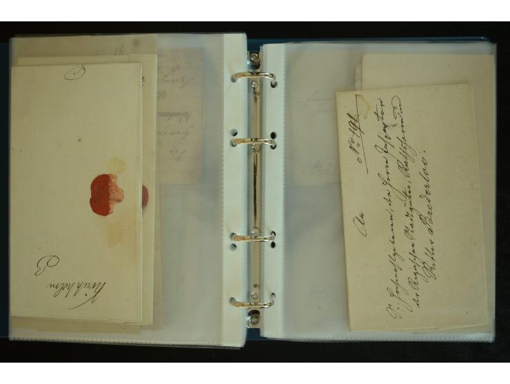 1728/1919(ca.), RIGA, umfangreiche nd hochinteressante Sammlung mit über 250 Briefe sowie Karten und Ganzsachen, dabei ein gu