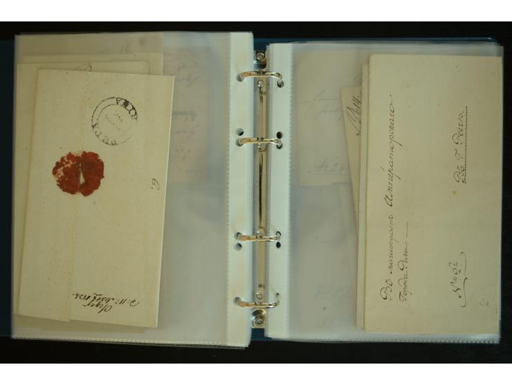 1728/1919(ca.), RIGA, umfangreiche nd hochinteressante Sammlung mit über 250 Briefe sowie Karten und Ganzsachen, dabei ein gu