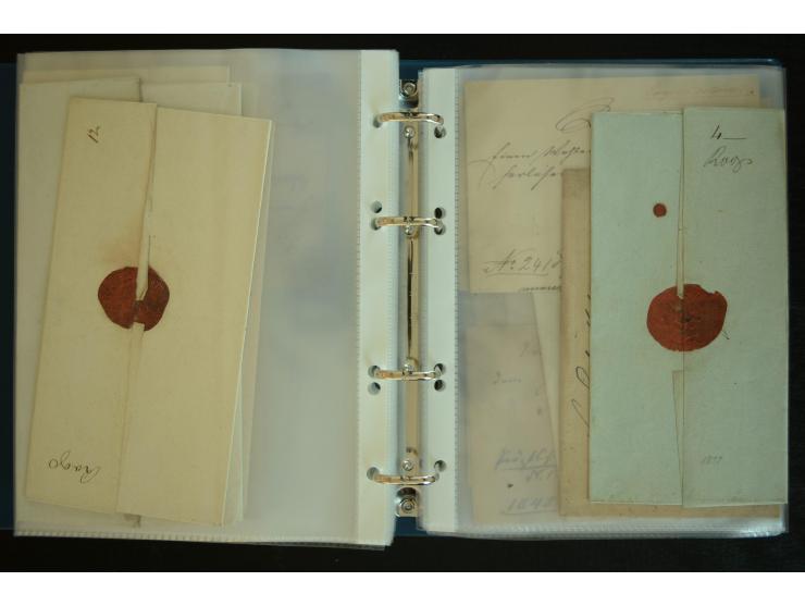 1728/1919(ca.), RIGA, umfangreiche nd hochinteressante Sammlung mit über 250 Briefe sowie Karten und Ganzsachen, dabei ein gu
