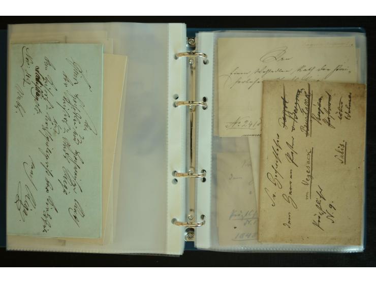 1728/1919(ca.), RIGA, umfangreiche nd hochinteressante Sammlung mit über 250 Briefe sowie Karten und Ganzsachen, dabei ein gu
