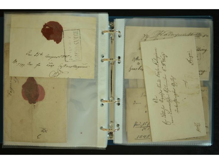 1728/1919(ca.), RIGA, umfangreiche nd hochinteressante Sammlung mit über 250 Briefe sowie Karten und Ganzsachen, dabei ein gu