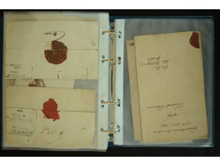 1728/1919(ca.), RIGA, umfangreiche nd hochinteressante Sammlung mit über 250 Briefe sowie Karten und Ganzsachen, dabei ein gu