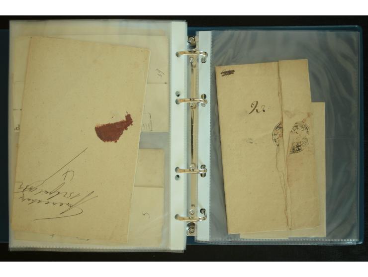 1728/1919(ca.), RIGA, umfangreiche nd hochinteressante Sammlung mit über 250 Briefe sowie Karten und Ganzsachen, dabei ein gu