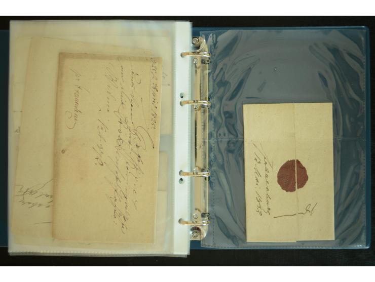1728/1919(ca.), RIGA, umfangreiche nd hochinteressante Sammlung mit über 250 Briefe sowie Karten und Ganzsachen, dabei ein gu