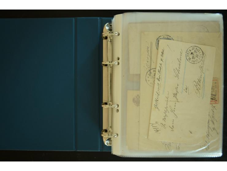 1728/1919(ca.), RIGA, umfangreiche nd hochinteressante Sammlung mit über 250 Briefe sowie Karten und Ganzsachen, dabei ein gu