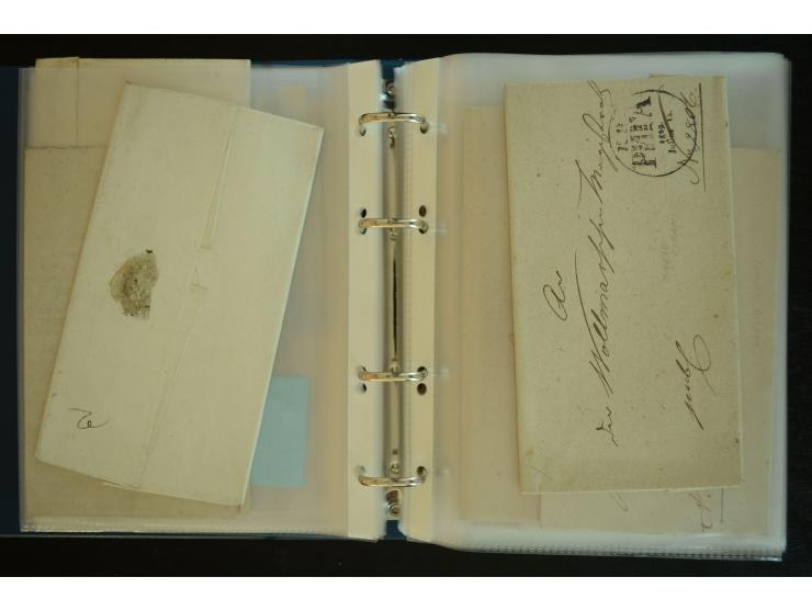 1728/1919(ca.), RIGA, umfangreiche nd hochinteressante Sammlung mit über 250 Briefe sowie Karten und Ganzsachen, dabei ein gu