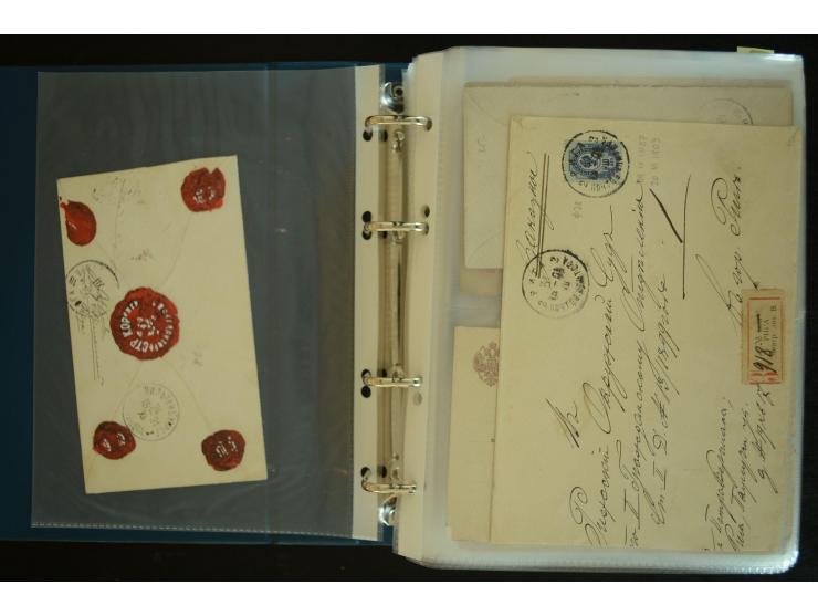 1728/1919(ca.), RIGA, umfangreiche nd hochinteressante Sammlung mit über 250 Briefe sowie Karten und Ganzsachen, dabei ein gu