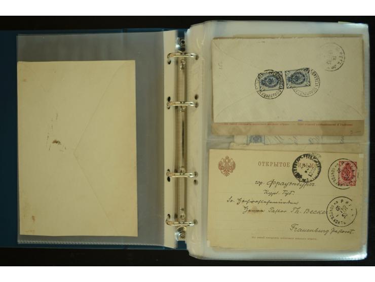 1728/1919(ca.), RIGA, umfangreiche nd hochinteressante Sammlung mit über 250 Briefe sowie Karten und Ganzsachen, dabei ein gu