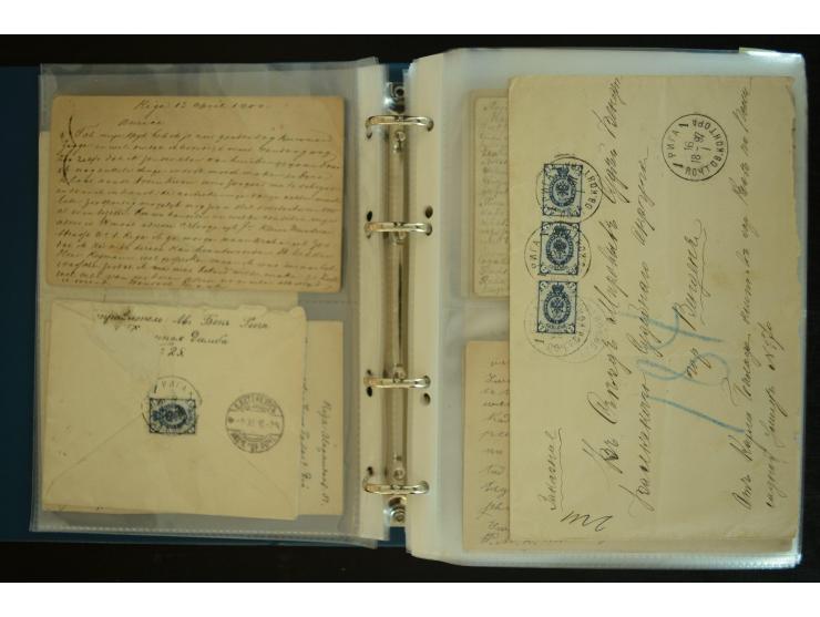 1728/1919(ca.), RIGA, umfangreiche nd hochinteressante Sammlung mit über 250 Briefe sowie Karten und Ganzsachen, dabei ein gu
