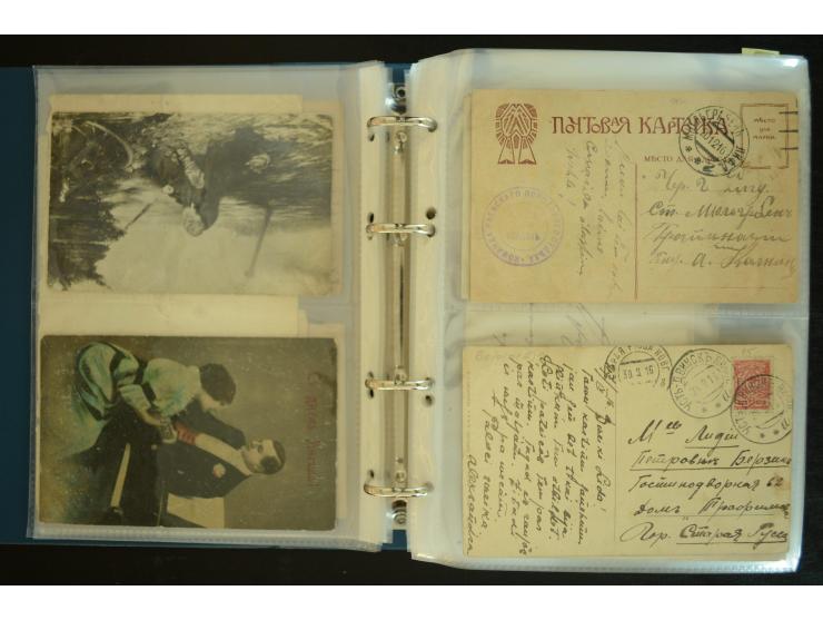 1728/1919(ca.), RIGA, umfangreiche nd hochinteressante Sammlung mit über 250 Briefe sowie Karten und Ganzsachen, dabei ein gu