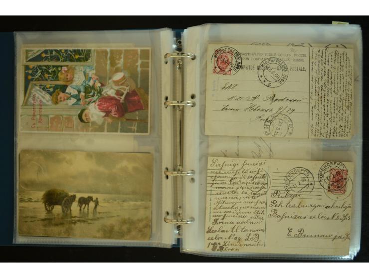 1728/1919(ca.), RIGA, umfangreiche nd hochinteressante Sammlung mit über 250 Briefe sowie Karten und Ganzsachen, dabei ein gu