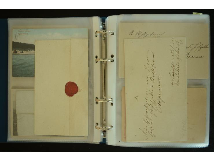 1728/1919(ca.), RIGA, umfangreiche nd hochinteressante Sammlung mit über 250 Briefe sowie Karten und Ganzsachen, dabei ein gu