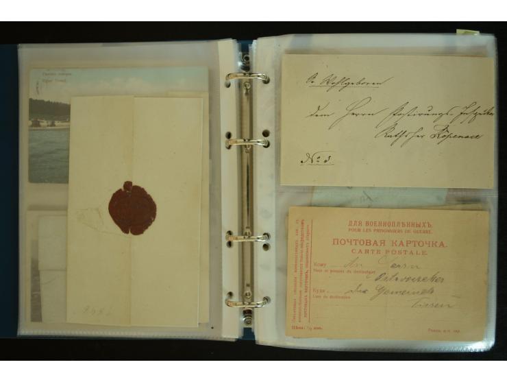 1728/1919(ca.), RIGA, umfangreiche nd hochinteressante Sammlung mit über 250 Briefe sowie Karten und Ganzsachen, dabei ein gu