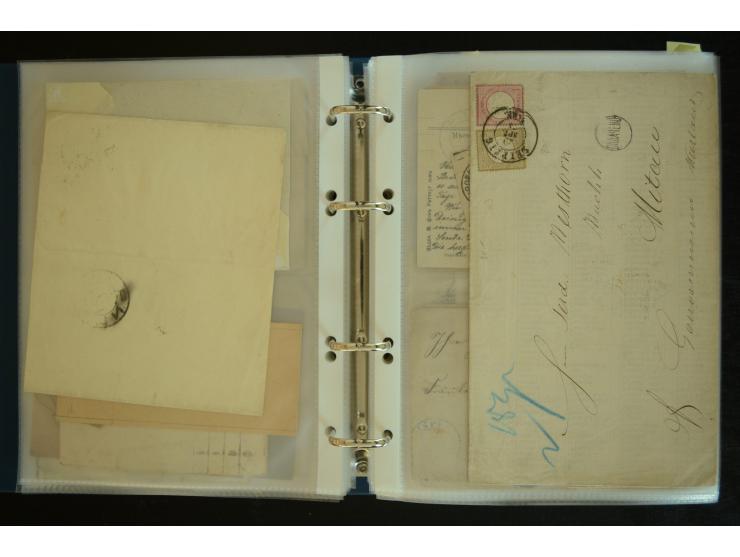 1728/1919(ca.), RIGA, umfangreiche nd hochinteressante Sammlung mit über 250 Briefe sowie Karten und Ganzsachen, dabei ein gu