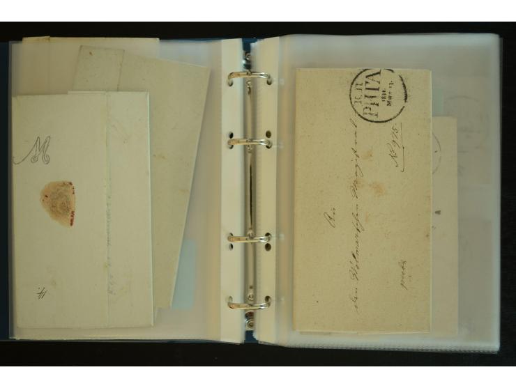 1728/1919(ca.), RIGA, umfangreiche nd hochinteressante Sammlung mit über 250 Briefe sowie Karten und Ganzsachen, dabei ein gu