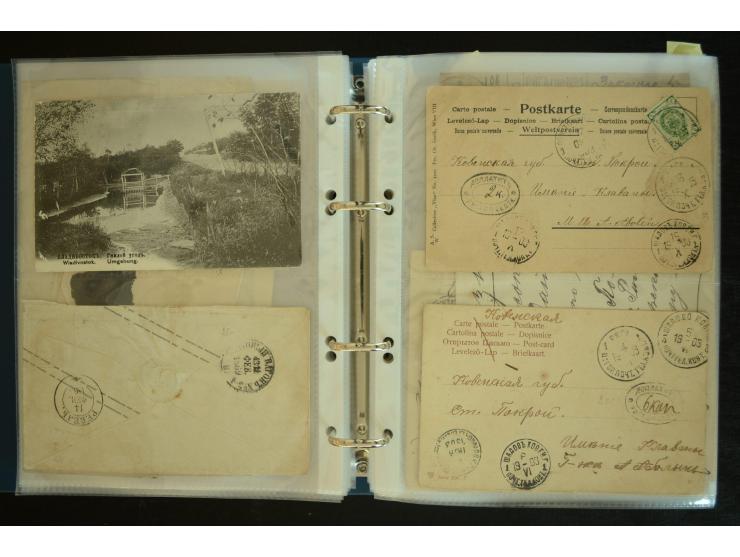 1728/1919(ca.), RIGA, umfangreiche nd hochinteressante Sammlung mit über 250 Briefe sowie Karten und Ganzsachen, dabei ein gu