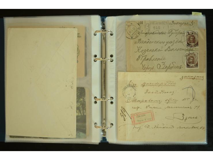 1728/1919(ca.), RIGA, umfangreiche nd hochinteressante Sammlung mit über 250 Briefe sowie Karten und Ganzsachen, dabei ein gu