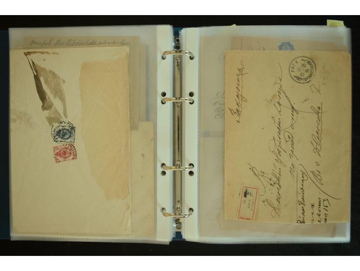 1728/1919(ca.), RIGA, umfangreiche nd hochinteressante Sammlung mit über 250 Briefe sowie Karten und Ganzsachen, dabei ein gu
