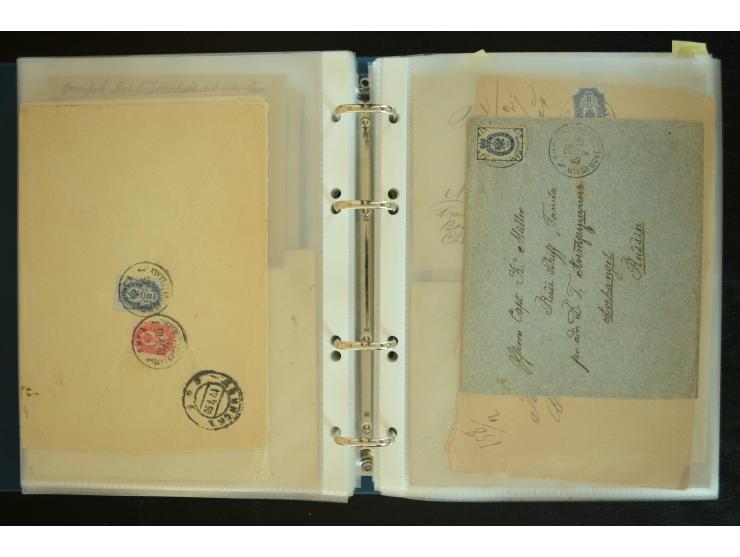 1728/1919(ca.), RIGA, umfangreiche nd hochinteressante Sammlung mit über 250 Briefe sowie Karten und Ganzsachen, dabei ein gu