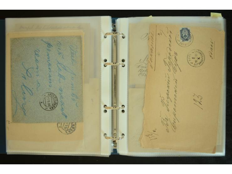 1728/1919(ca.), RIGA, umfangreiche nd hochinteressante Sammlung mit über 250 Briefe sowie Karten und Ganzsachen, dabei ein gu